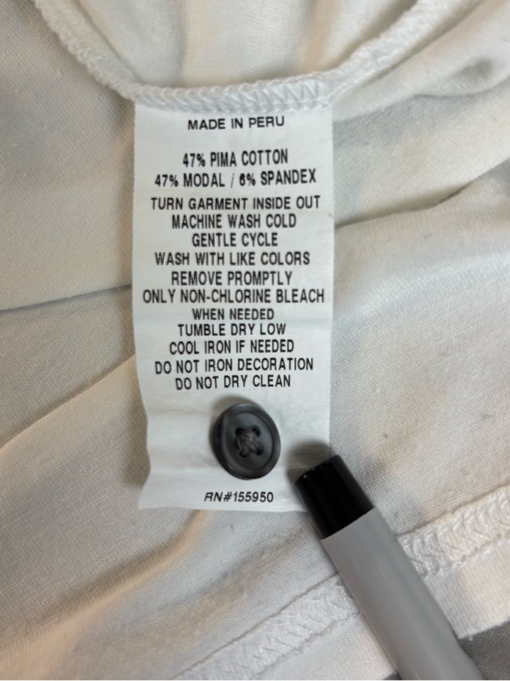 Greyson Long Sleeve Polo Shirt Men’s Large White Pima Cotton Blend - Picture 8 of 8